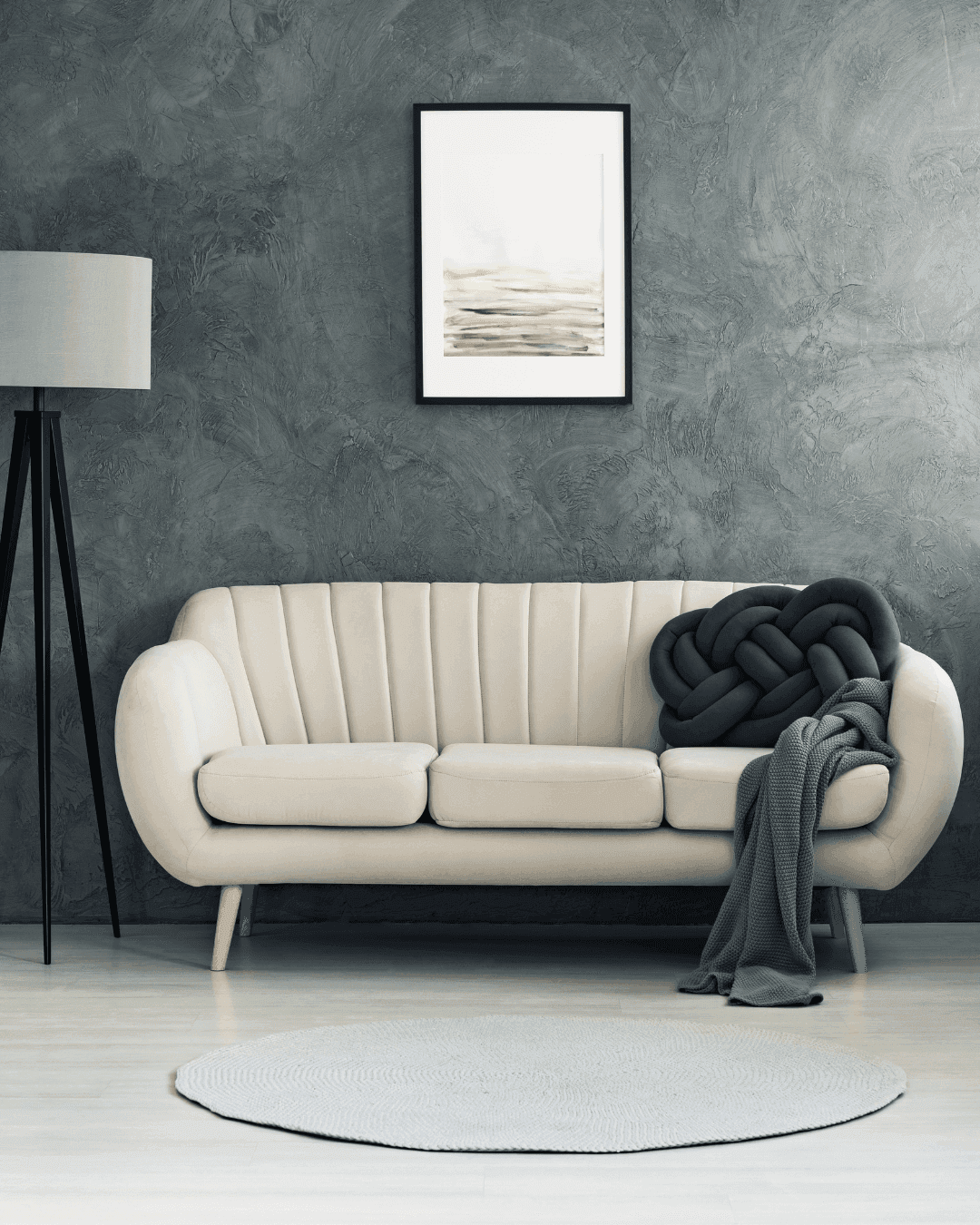 Luxurious sofa in a modern Kolkata living room