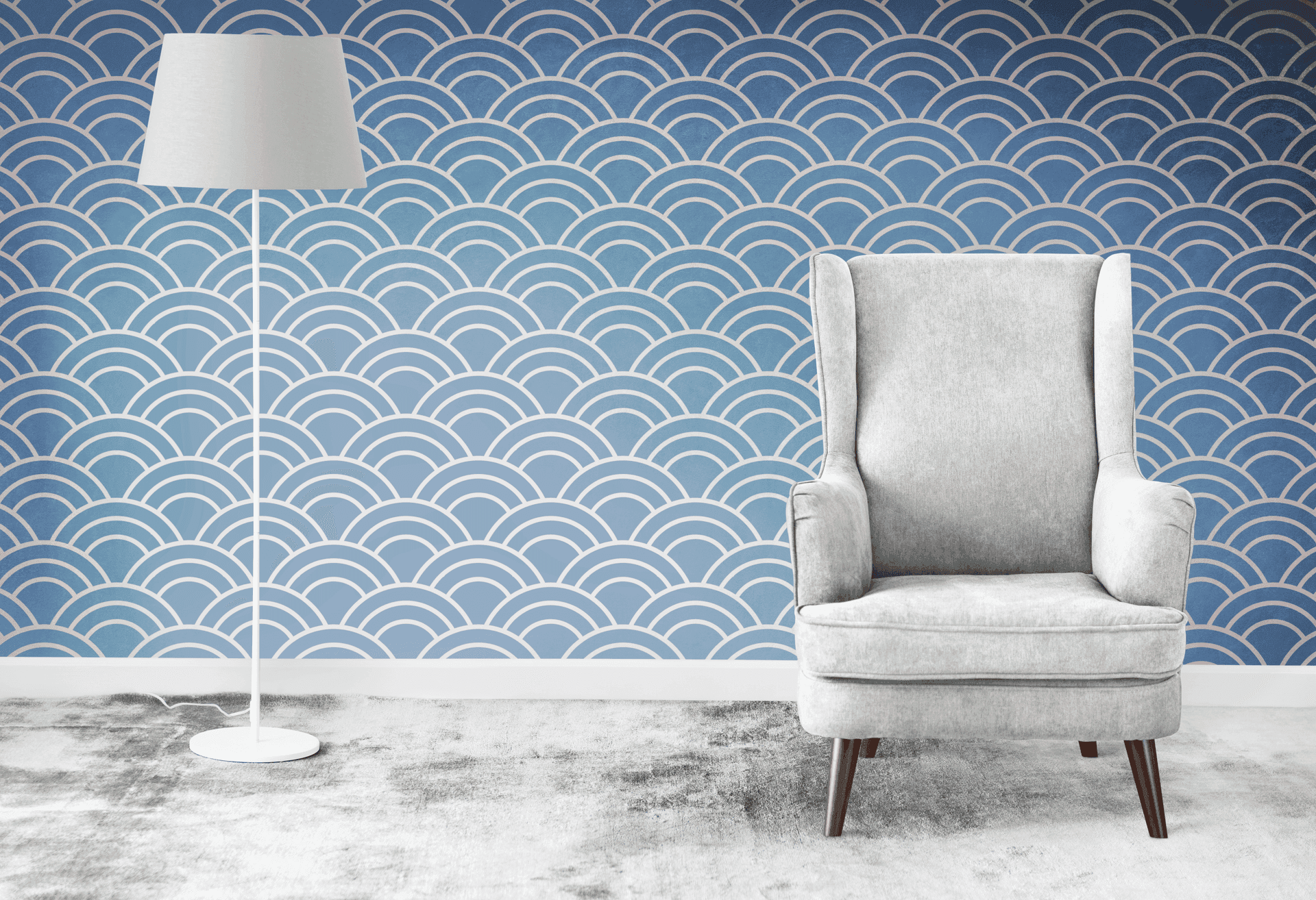 Luxurious wallpaper in a stylish room